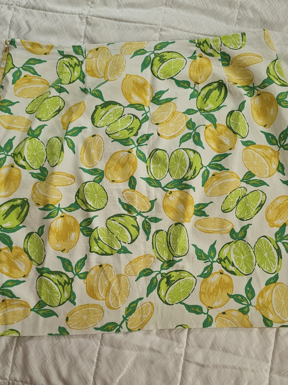 Talbots Lemon Print A-Line Skirt - Yellow & Green - Picture 3 of 5
